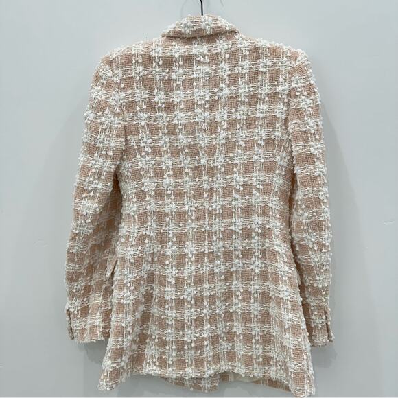 NWOT Zara Textured Tweed Light Pink Double Breasted Blazer. Blogger fave. - Picture 12 of 12